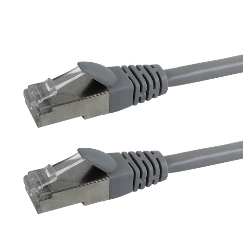 3ft RJ45 Cat6 Stranded Shielded 26AWG Molded Patch Cable CMR - Grey ( Fleet Network )