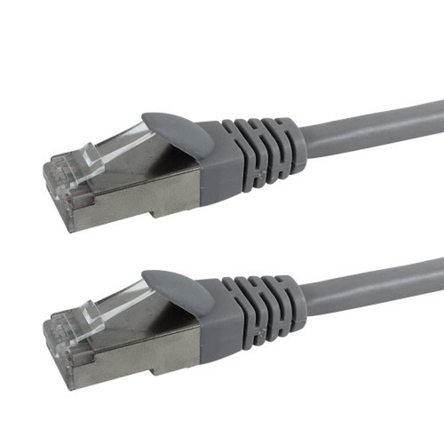 25ft RJ45 Cat6 Stranded Shielded 26AWG Molded Patch Cable CMR - Grey FN-CAT6SM-25GY