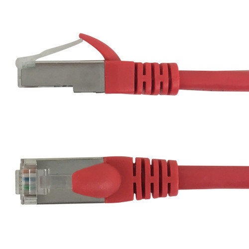 50ft RJ45 Cat6 Stranded Shielded 26AWG Molded Patch Cable CMR - Red FN-CAT6SM-50RD
