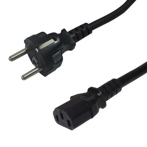 1m SCHUKO CEE 7/7 (Euro) to IEC-C13 Power Cable - H05VV-F 1.0 ( Fleet Network )