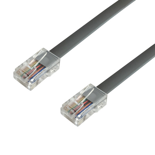 100ft RJ45 Modular Data Cable Straight Through 8P8C - Silver Satin ( Fleet Network )