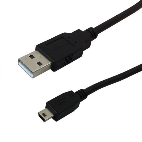 6ft USB 2.0 A Male to Mini-B 5-pin Male Hi-Speed Cable - Black ( Fleet Network )