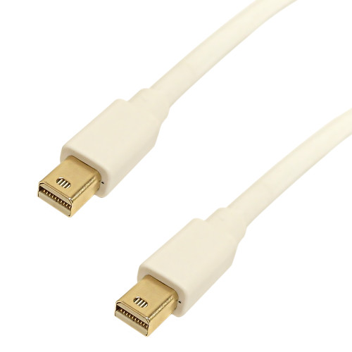 3ft Mini DisplayPort Male to Mini DisplayPort Male Cable with audio 4K*2K 60Hz - FT4 32AWG White ( Fleet Network )