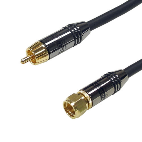75ft Premium  RG59 F-Type Male to RCA Male Cable FT4 FN-TV-RCAPH-75