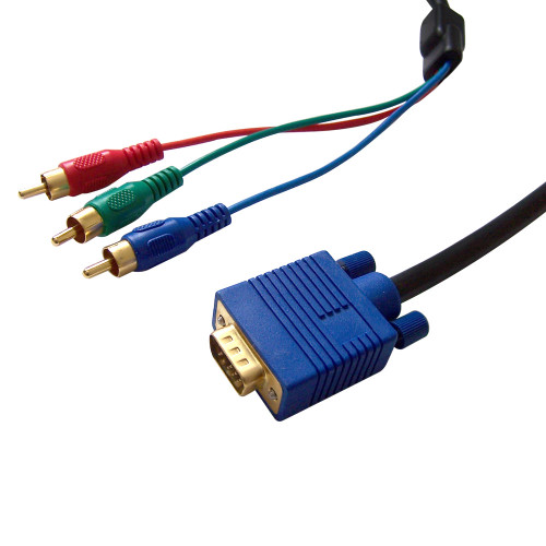 12ft VGA to component YCrCb Cable HD15 Male to 3 x RCA Male ( Fleet Network )