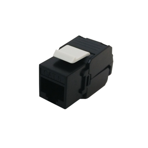 RJ45 Cat6 Slim Profile 180 Degree Jack, 110 Punch-Down or Tool-Less - Black ( Fleet Network )