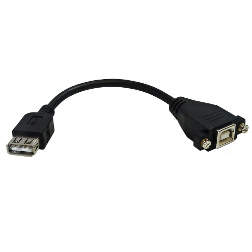 6 inch USB 2.0 B Female to A Female Adapter with Screw Holes ( Fleet Network )
