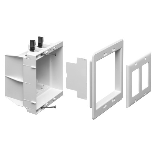 Recessed Box, Double Gang - Enclosed Back for A/V or Power ( Fleet Network )