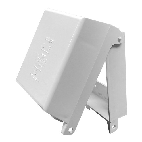 Outdoor Weather Proof Outlet Box, Double Gang White ( Fleet Network )