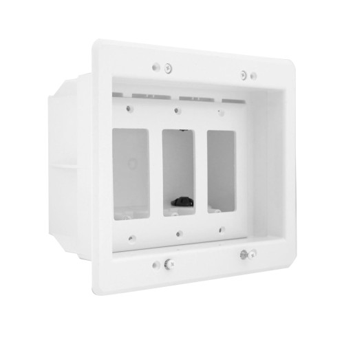 Recessed Box, Triple Gang - Enclosed Back for A/V or Power ( Fleet Network )