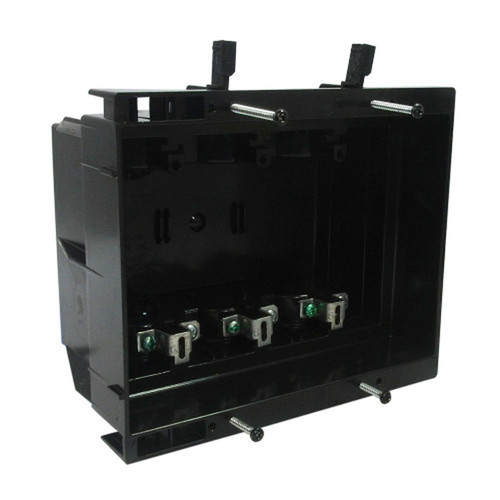 Recessed Box Triple Gang - Enclosed Back for AV or Power - Black FN-WP-BOX3-BK