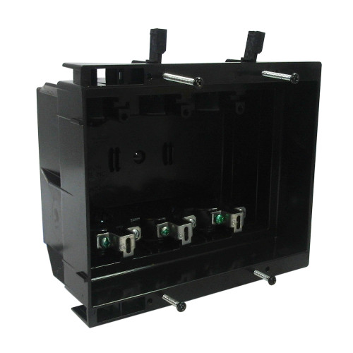 Recessed Box, Triple Gang - Enclosed Back for A/V or Power - Black ( Fleet Network )