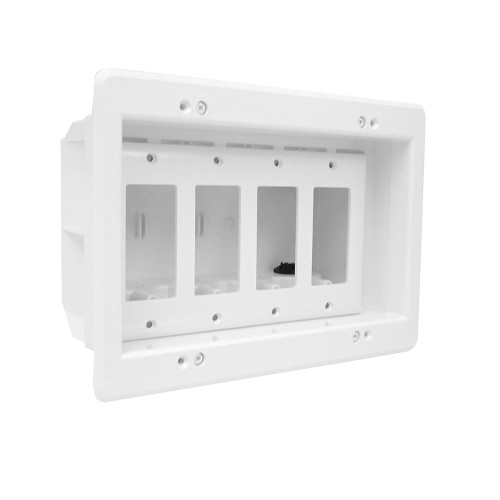 Recessed Box, Four Gang - Enclosed Back for A/V or Power ( Fleet Network )