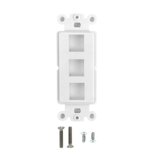 Decora Strap 3-Port Keystone - White ( Fleet Network )