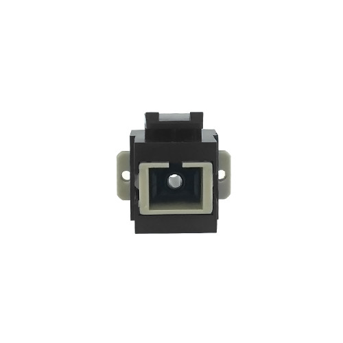 SC/SC Keystone Wall Plate Insert Black - Multimode 62.5u Simplex - Beige ( Fleet Network )