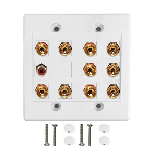 5.1 Surround Sound Wall Plate Kit - White ( Fleet Network )