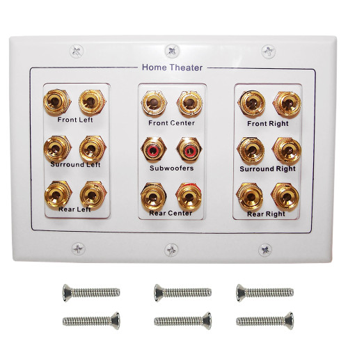 8.2 Surround Sound Wall Plate Kit - White ( Fleet Network )