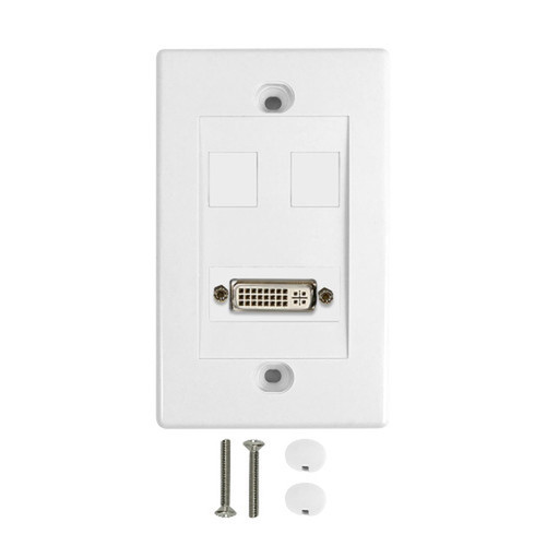1-Port DVI Wall Plate Kit - White FN-WPK-DVI1
