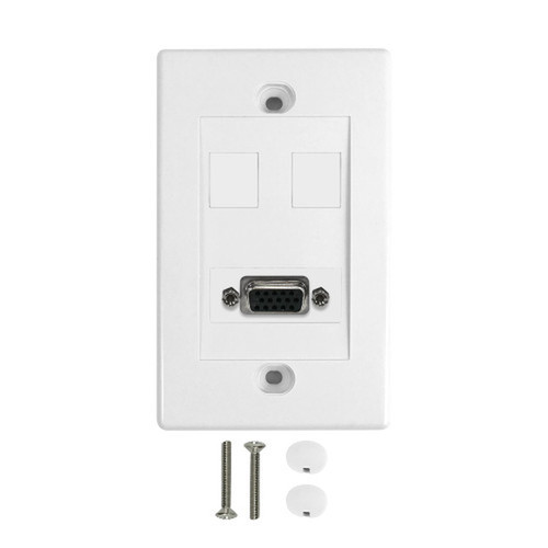 1-Port VGA Wall Plate Kit - White FN-WPK-VGA1