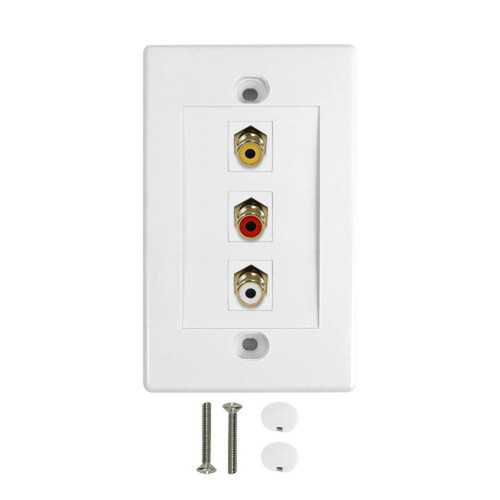 Composite  LeftRight Audio Wall Plate Kit - White FN-WPK-YLA