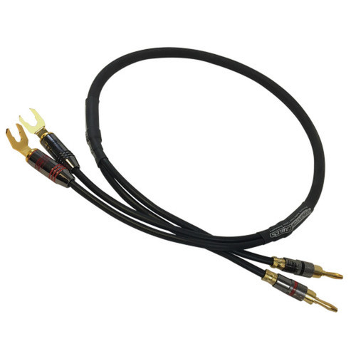 100ft Premium Phantom Cables Banana Clip to Spade Lug Speaker Cable 14AWG FT4 FN-SP-B2S2C-100