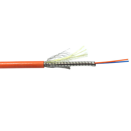 2-fiber 62.5 Micron Multimode (OM1) Armored AFL (Corning InfiniCor) OFNP (per meter) - Orange ( Fleet Network )