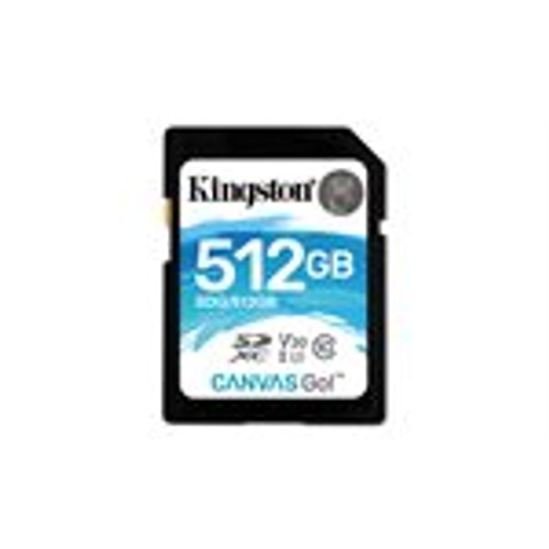 Kingston 512GB SDXC Canvas Go 90R/45W CL10 U3 V30 (Canada Retail) (SDG/512GBCR)
