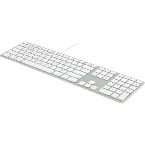 Matias Wired Aluminum Keyboard for Mac - Silver - Cable Connectivity - USB Type C, USB Type A Interface - Dial Hot Key(s) - Mac OS X - (Fleet Network)