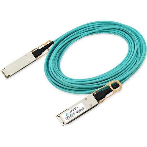 Axiom Fiber Optic Network Cable - 49.2 ft Fiber Optic Network Cable for Network Device - QSFP28 Male Network - QSFP28 Male Network - - (Fleet Network)