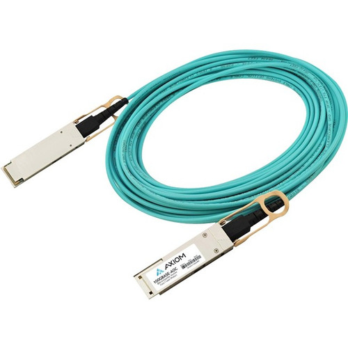 Axiom Fiber Optic Network Cable - 16.4 ft Fiber Optic Network Cable for Network Device - QSFP28 Male Network - QSFP28 Male Network - - (Fleet Network)