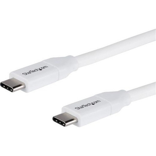 StarTechcom 2m 6 ft USB C to USB C Cable w 5A PD - MM - White - USB 20 - USB-IF Certified - USB Type C Cable - USB C Charging - C USB2C5C2MW