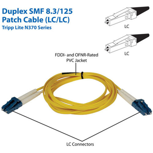 Tripp Lite Duplex Fiber Optic Patch Cable - LC Male - LC Male - 2m N370-02M