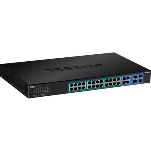 TRENDnet 28-Port Gigabit Web Smart PoE Switch - 24 x Gigabit Ethernet Network 4 x Gigabit Ethernet Expansion Slot - Manageable - - - TPE-5028WS