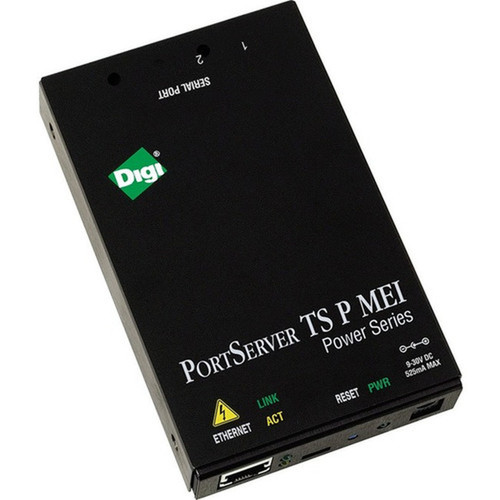 Digi PortServer TS 2 P MEI mid- and end-span PoE International - Twisted Pair - 1 x Network RJ-45 - 2 x Serial Port - PoE Ports 70001992