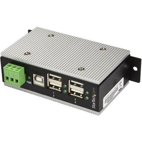 StarTechcom 4-Port Industrial USB 20 Hub with ESD Protection  350W Surge Protection - Wall Mountable HB20A4AME - Add four USB 20 HB20A4AME