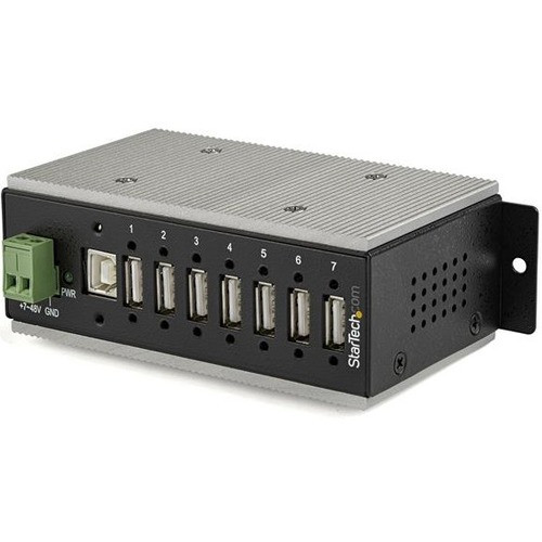 StarTech.com 7-Port Industrial USB 2.0 Hub with ESD Protection & 350W Surge Protection - Wall Mountable (HB20A7AME) - Add seven USB to (Fleet Network)