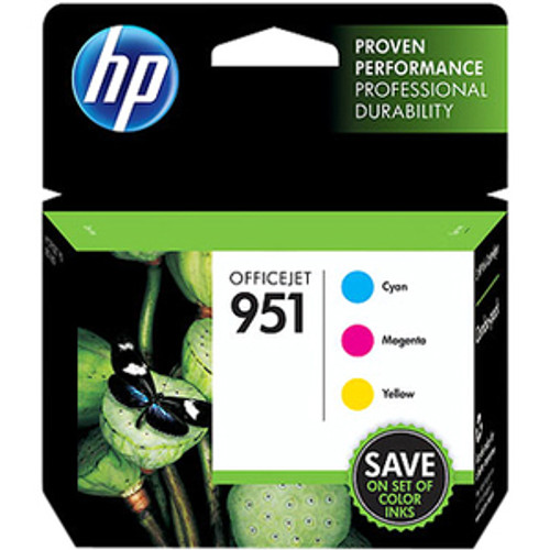 HP 951 Ink Cartridge - Cyan, Magenta, Yellow - Inkjet - Standard Yield - 700 Pages Cyan, 700 Pages Magenta, 700 Pages Yellow - 3 / (Fleet Network)