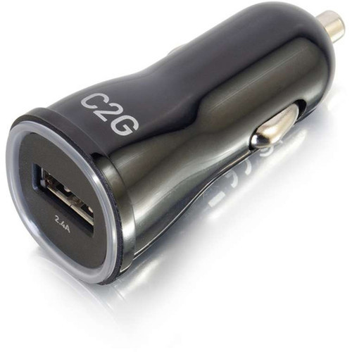 C2G 1-Port USB Car Charger 24A Output - 12 V DC 24 V DC Input - 5 V DC240 A Output 21068