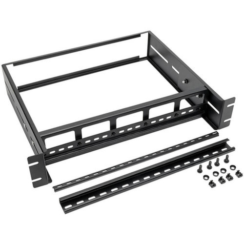 Tripp Lite Adjustable Rack-Mount DIN Rail Kit - Top Hat Mini Top Hat and G-Style Rails - 19 48260 mm 2U Wide - Black - Steel - 18 SRDINRAIL2U