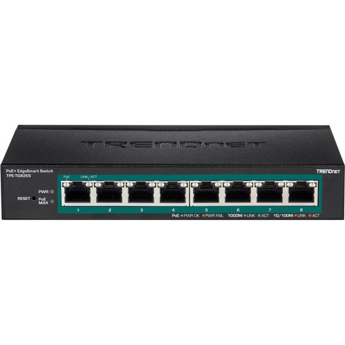 TRENDnet EdgeSmart TPE-TG82ES Ethernet Switch - 8 Ports - 2 Layer Supported - Twisted Pair (Fleet Network)
