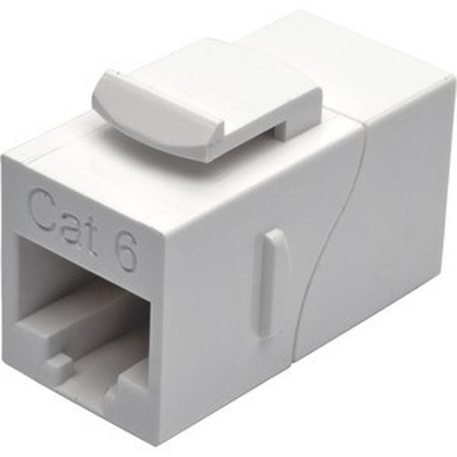 Tripp Lite Cat6 Straight-Through Modular In-Line Snap-In Coupler RJ45 FF White - 1 x RJ-45 Female Network - 1 x RJ-45 Female - - N235-001-WH