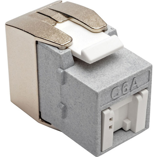 Tripp Lite Toolless Cat6a Keystone Jack - Gray - 1 x RJ-45 Female - Gray (Fleet Network)