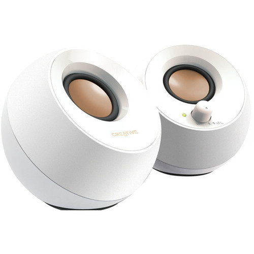 Creative Pebble 20 Speaker System - 44 W RMS - White - 100 Hz to 17 kHz 51MF1680AA001