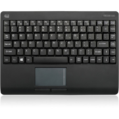 Adesso Wireless Mini Touchpad Keyboard - Wireless Connectivity - RF - USB Interface - 87 Key - English US - TouchPad - Windows - - WKB-4110UB