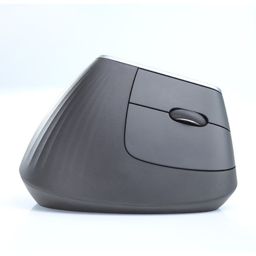 Logitech MX Vertical Advanced Ergonomic Mouse - Optical - CableWireless - BluetoothRadio Frequency - Graphite - USB Type C - 4000 - 910-005447