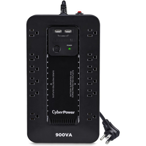 CyberPower Standby ST900U 900VA Compact UPS - Compact - 8 Hour Recharge - 2 Minute Stand-by - 120 V AC Input - 120 V AC Output - 12 x ST900U