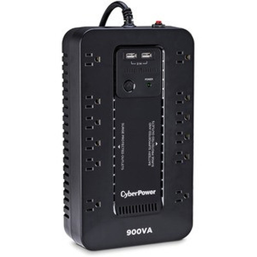 CyberPower Standby ST900U 900VA Compact UPS - Compact - 8 Hour Recharge - 2 Minute Stand-by - 120 V AC Input - 120 V AC Output - 12 x ST900U