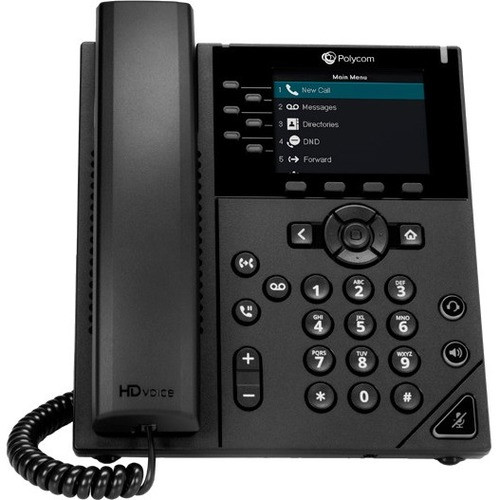 Polycom 350 IP Phone - Corded - Corded - Desktop, Wall Mountable - TAA Compliant - VoIP - Speakerphone - 2 x Network (RJ-45) - USB - - (Fleet Network)