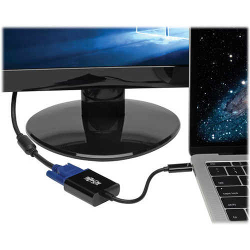 Tripp Lite USB-C to VGA Adapter Thunderbolt 3 - MF USB 31 1080p Black - 6 USBVGA Video Cable for Smartphone Chromebook Video U444-06N-VB-AM