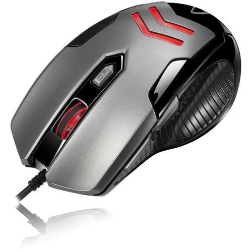 Adesso Multi-Color 6-Button Gaming Mouse - Optical - Cable - Multicolor - USB - 3200 dpi - Scroll Wheel - 6 Buttons IMOUSE X1